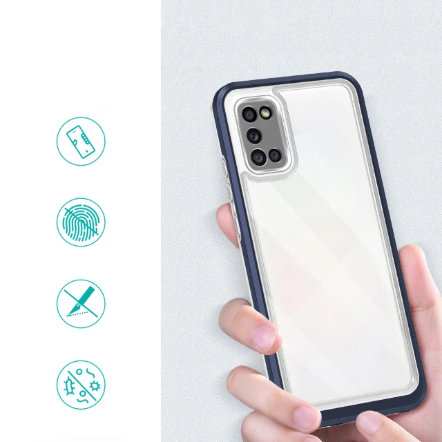 Чохол HRT Clear 3in1 Case для Samsung Galaxy A03s (166) Blue (9145576243060)