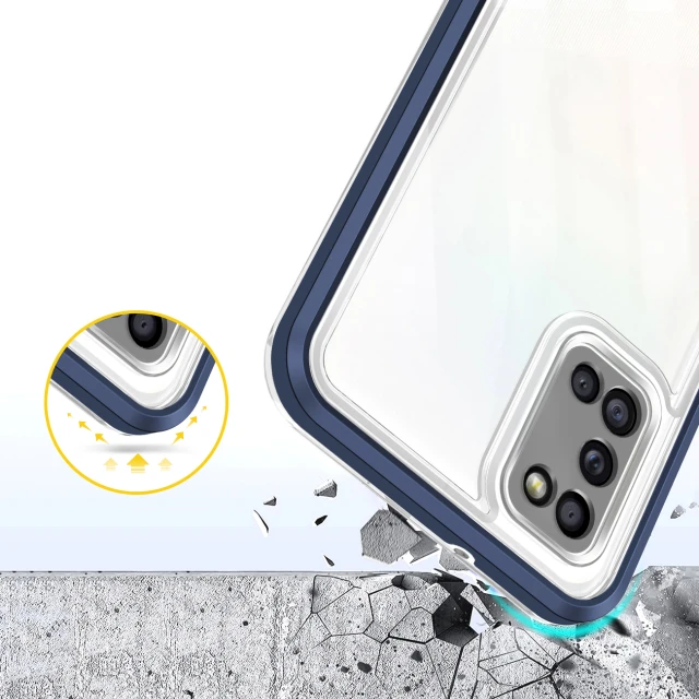 Чохол HRT Clear 3in1 Case для Samsung Galaxy A03s (166) Blue (9145576243060)