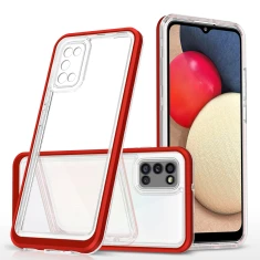 Чохол HRT Clear 3in1 Case для Samsung Galaxy A03s Transparent Red (9145576243077)