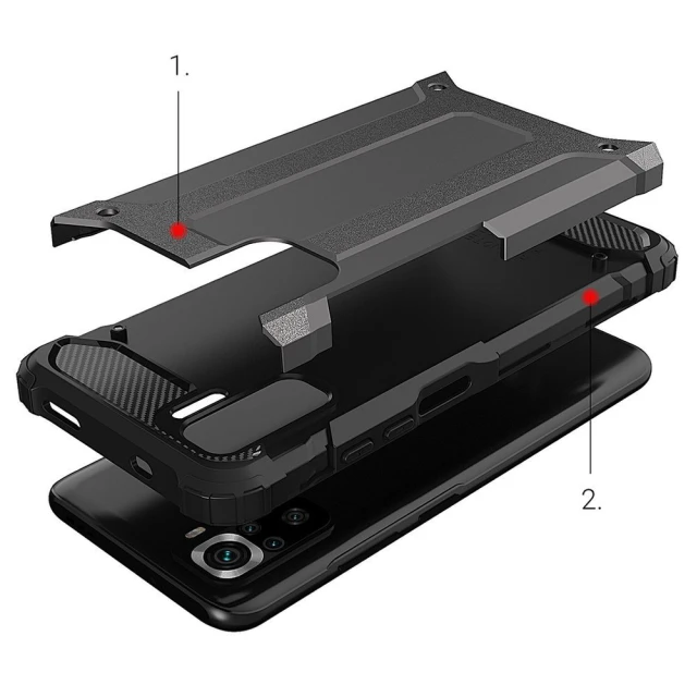 Чохол HRT Hybrid Armor для Xiaomi Poco X4 NFC 5G Black (9145576244388)