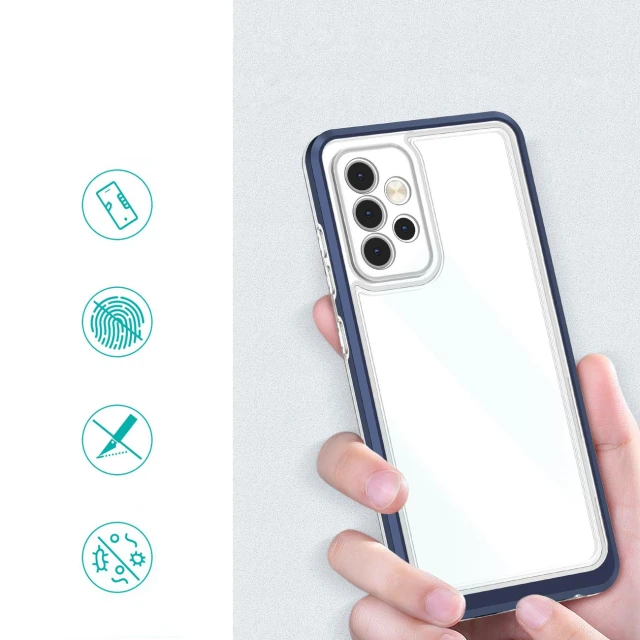 Чохол HRT Clear 3in1 Case для Samsung Galaxy A73 Blue (9145576244586)
