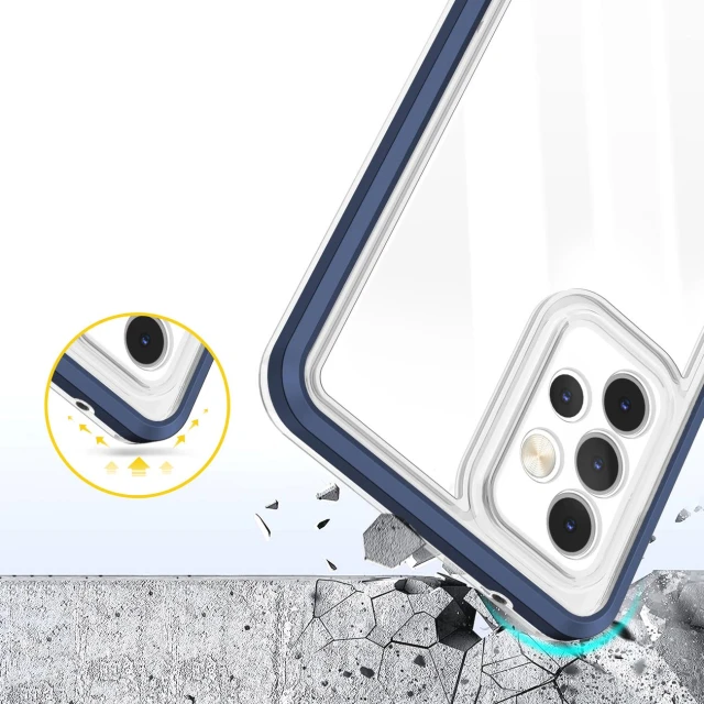 Чохол HRT Clear 3in1 Case для Samsung Galaxy A73 Blue (9145576244586)