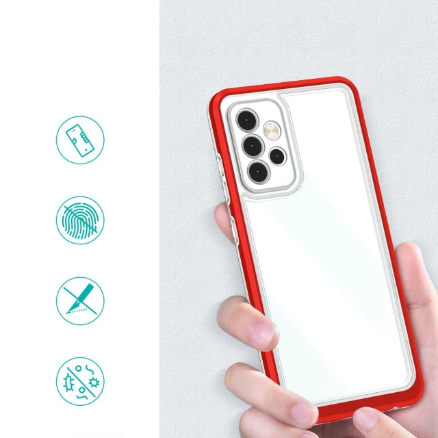 Чехол HRT Clear 3in1 Case для Samsung Galaxy A73 Red (9145576244593)