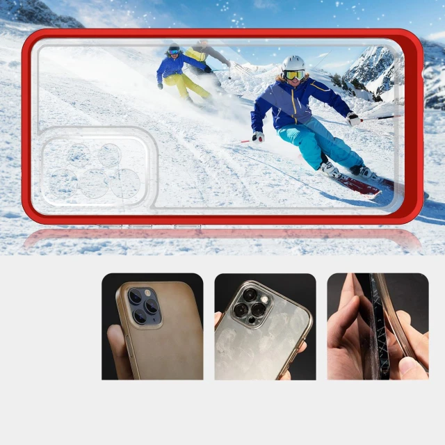 Чехол HRT Clear 3in1 Case для Samsung Galaxy A73 Red (9145576244593)