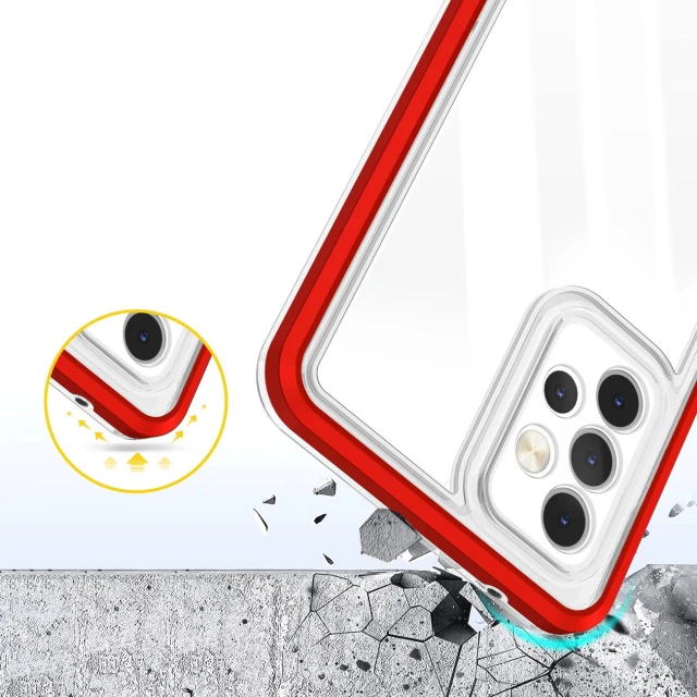 Чехол HRT Clear 3in1 Case для Samsung Galaxy A73 Red (9145576244593)