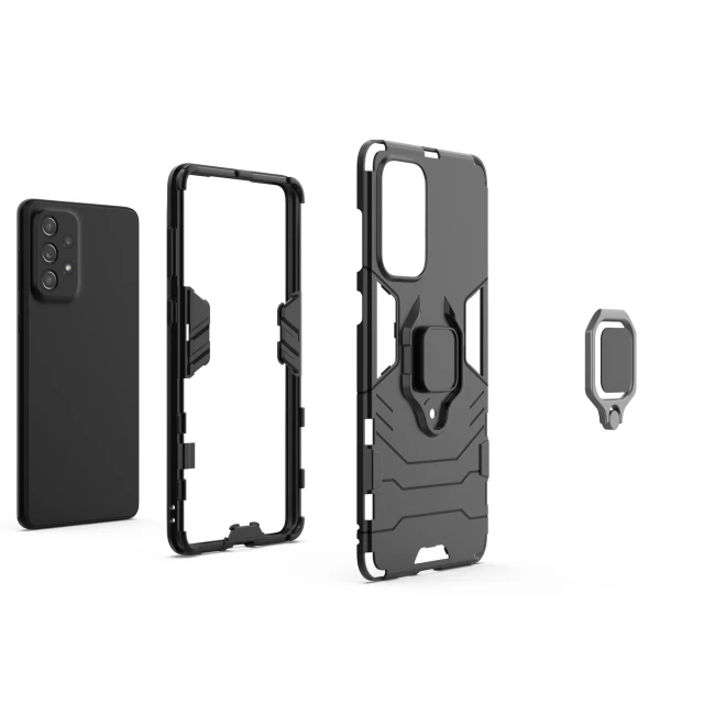 Чохол HRT Ring Armor для Samsung Galaxy A73 Black (9145576245057)