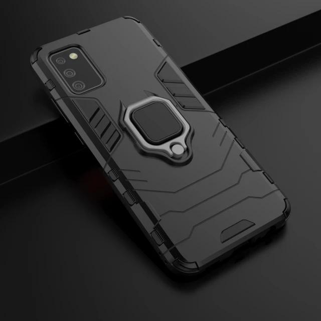 Чохол HRT Ring Armor для Samsung Galaxy A03s Black (9145576245118)