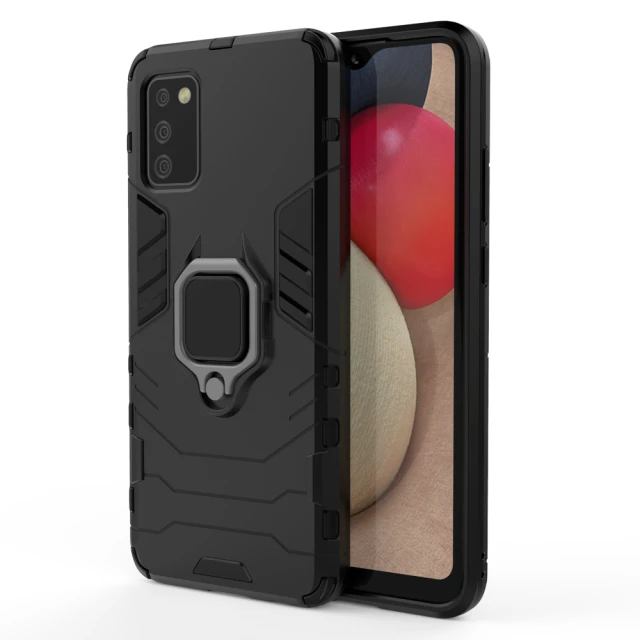 Чохол HRT Ring Armor для Samsung Galaxy A03s Black (9145576245118)