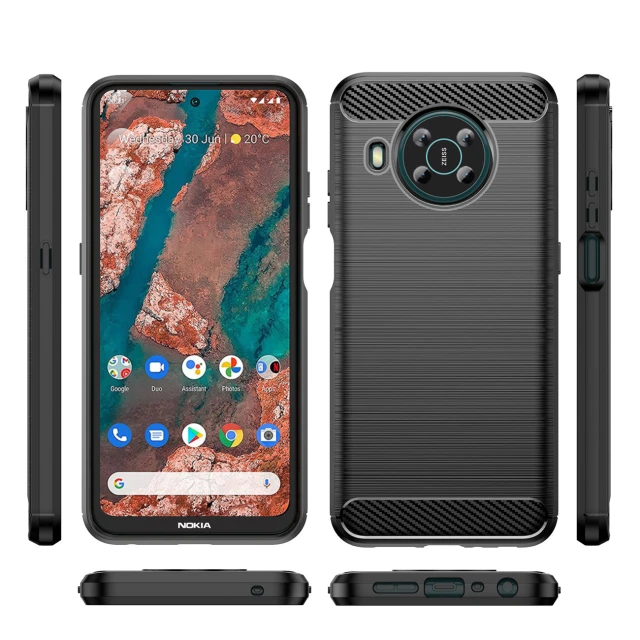 Чохол HRT Carbon Case для Nokia X100 Black (9145576249086)