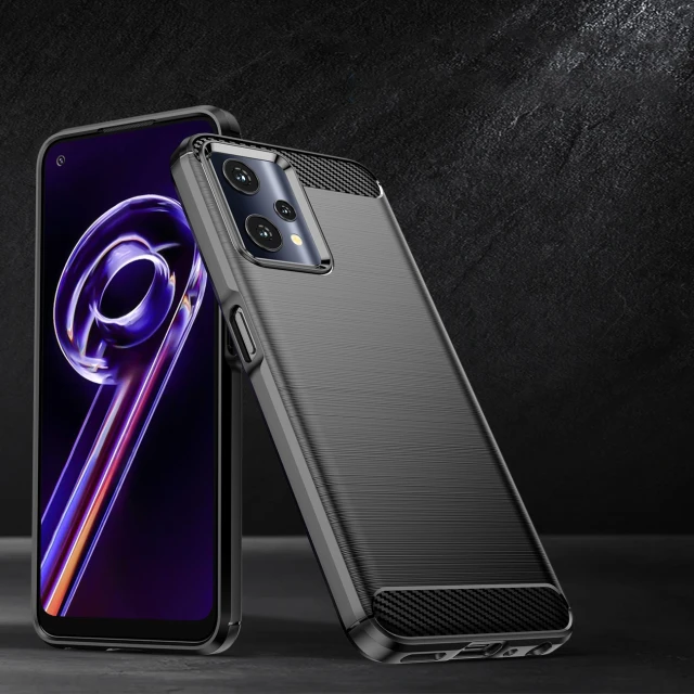 Чехол Hurtel Carbon Case Flexible Cover для Realme 9 Pro Black (9145576249215)