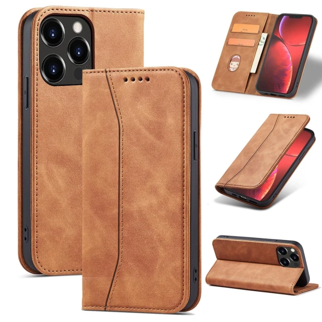 Чохол Hurtel Magnet Fancy Case для iPhone 13 Pro Max Brown (9145576249642)