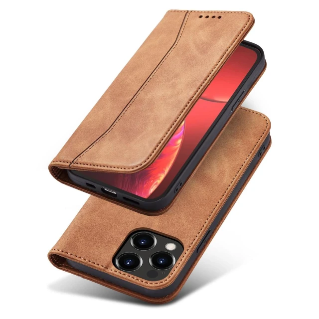 Чохол Hurtel Magnet Fancy Case для iPhone 13 Pro Max Brown (9145576249642)