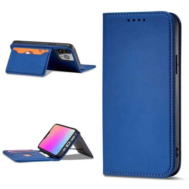 Чохол Hurtel Magnet Card Case для iPhone 13 Pro Blue (9145576250952)