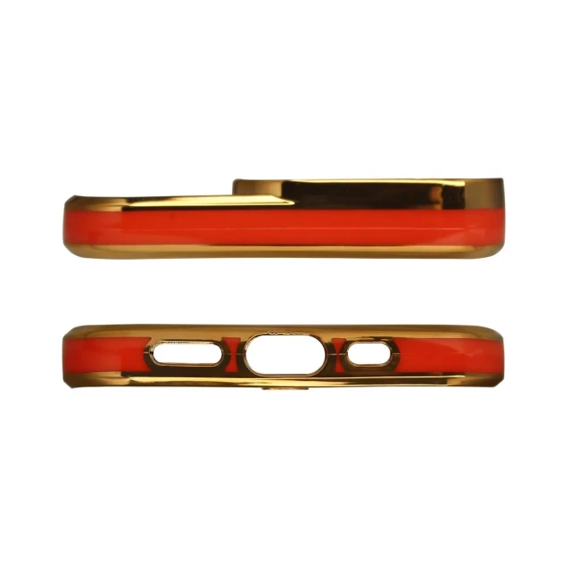 Чохол Hurtel Gold Frame Gel Cover для iPhone 13 Pro Red (9145576252215)