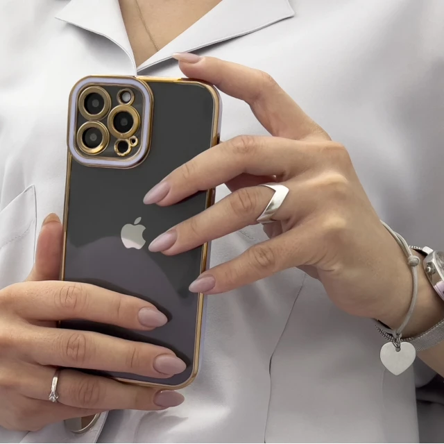 Чохол Hurtel Gold Frame Gel Cover для iPhone 13 Pro Red (9145576252215)