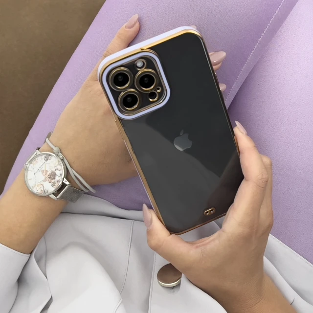 Чохол Hurtel Gold Frame Gel Cover для iPhone 13 Pro Max Red (9145576252260)