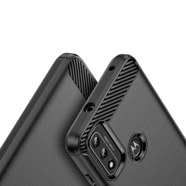 Чохол Hurtel Carbon Case для Motorola Moto G Play 2022 Black (9145576255148)