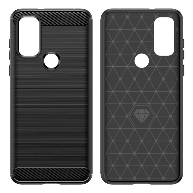 Чохол Hurtel Carbon Case для Motorola Moto G Play 2022 Black (9145576255148)