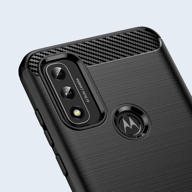 Чохол Hurtel Carbon Case для Motorola Moto G Play 2022 Black (9145576255148)