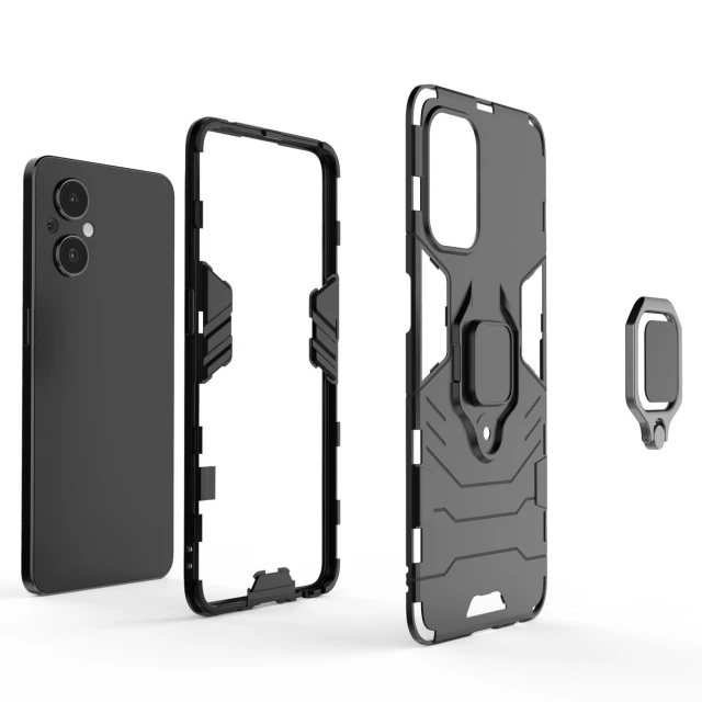 Чохол HRT Ring Armor для OnePlus Nord N20 5G Black (9145576257043)
