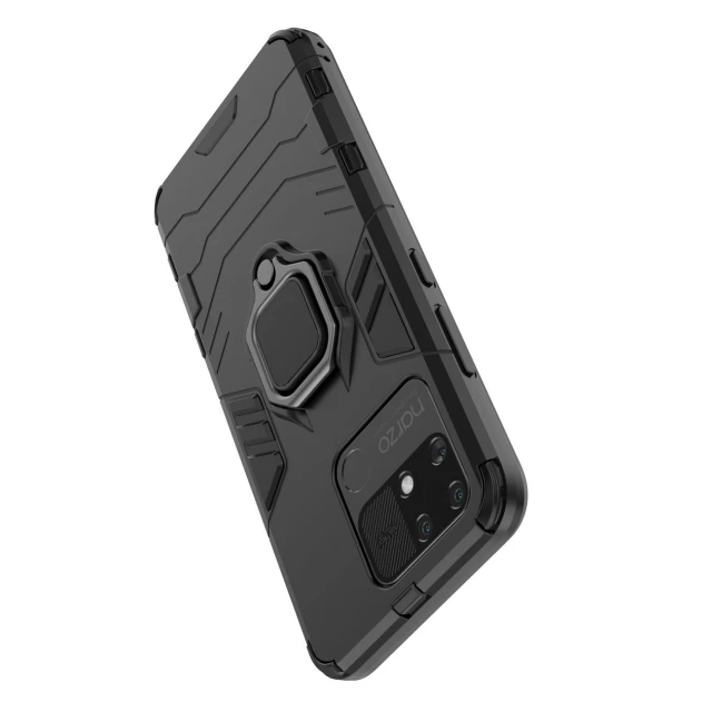 Чохол HRT Ring Armor для Realme Narzo 50A Black (9145576257104)