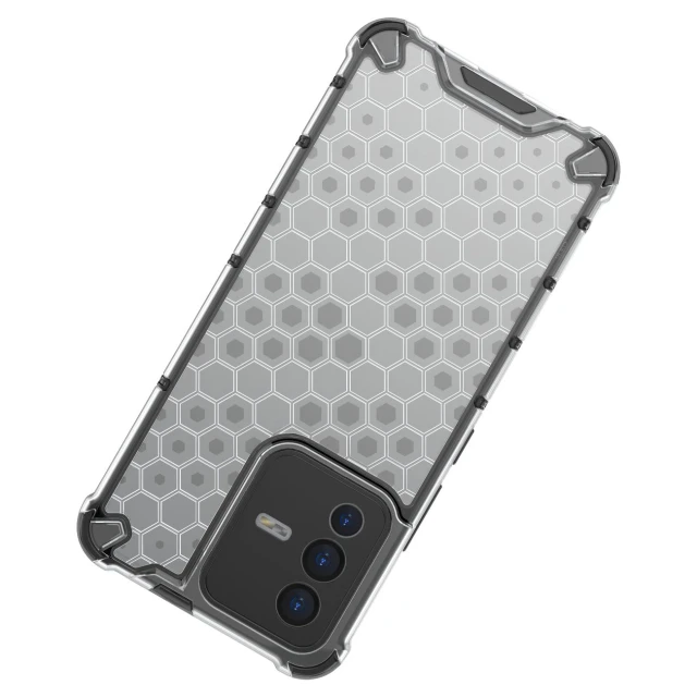 Чехол HRT Honeycomb для Vivo V23 5G Clear (9145576257296)