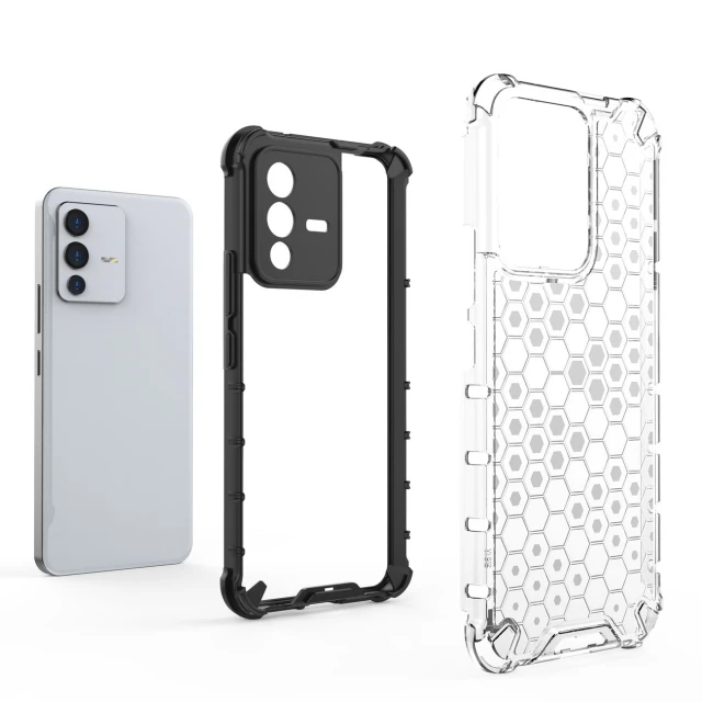 Чехол HRT Honeycomb для Vivo V23 5G Clear (9145576257296)