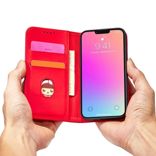 Чохол Hurtel Magnet Card Case для iPhone 14 Plus Red (9145576263389)