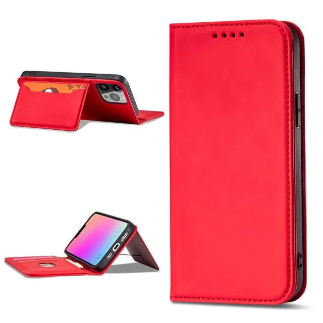 Чохол Hurtel Magnet Card Case для iPhone 14 Plus Red (9145576263389)