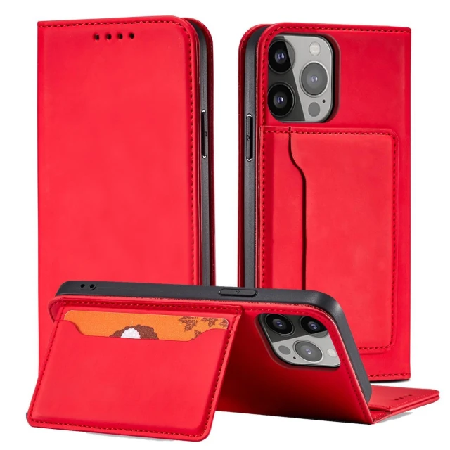 Чохол Hurtel Magnet Card Case для iPhone 14 Pro Red (9145576263426)