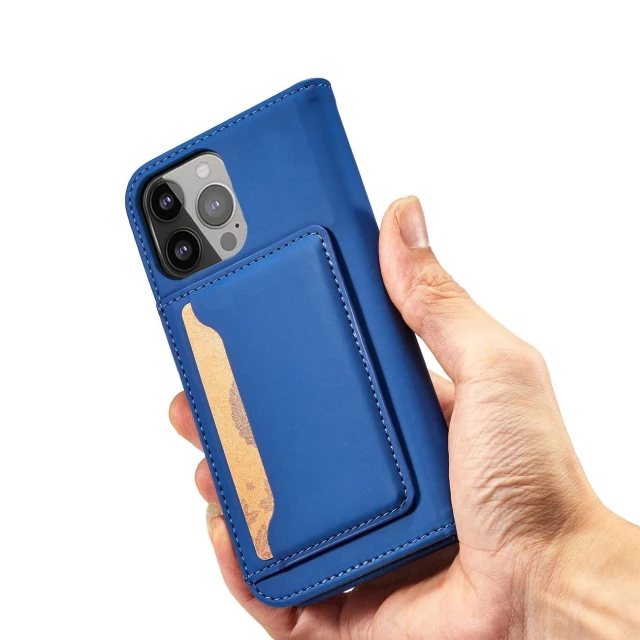 Чохол Hurtel Magnet Card Case для iPhone 14 Pro Max Blue (9145576263457)