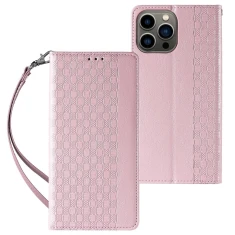 Чохол Hurtel Flip Wallet Mini Lanyard Stand для iPhone 14 Plus Pink (9145576263594)