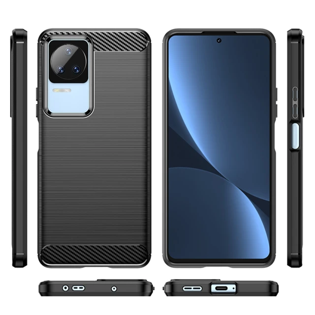 Чохол HRT Carbon Case для Xiaomi Poco F4 5G Black (9145576264348)