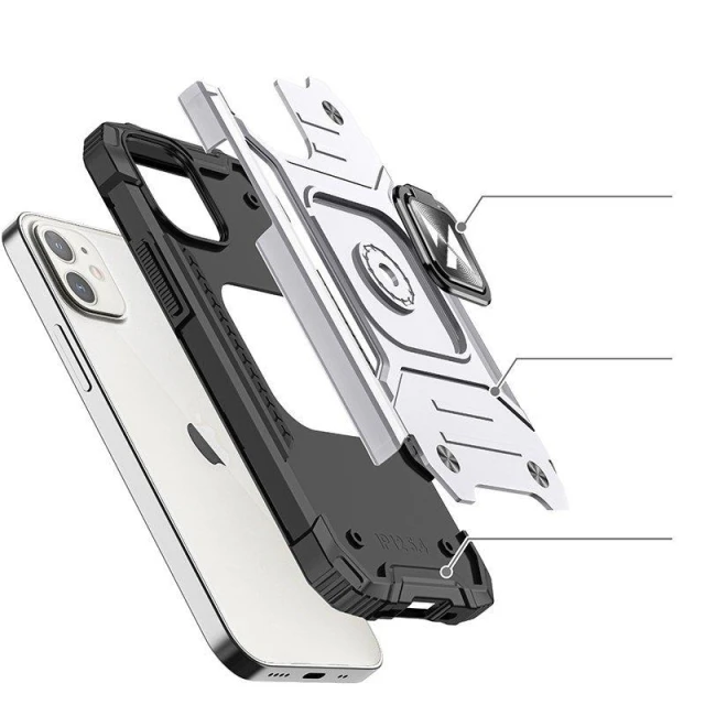 Чохол Wozinsky Ring Armor для iPhone 14 | 13 Silver (9145576265499)