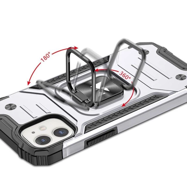 Чохол Wozinsky Ring Armor для iPhone 14 | 13 Silver (9145576265499)