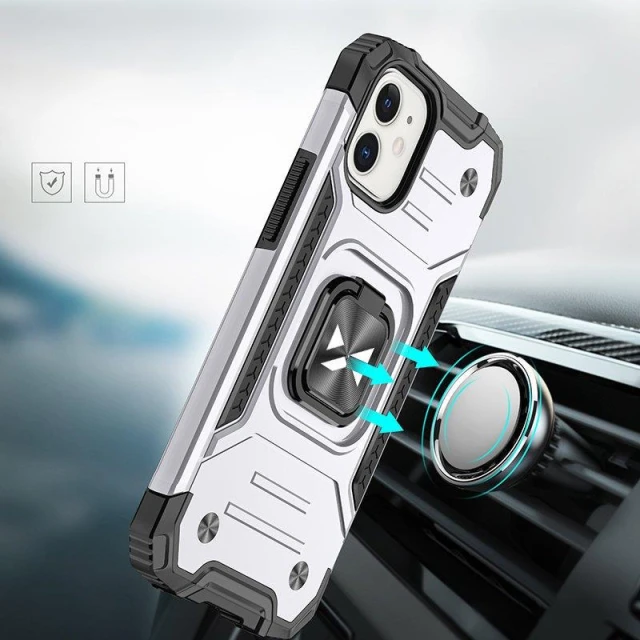 Чохол Wozinsky Ring Armor для iPhone 14 | 13 Silver (9145576265499)