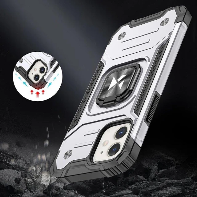 Чохол Wozinsky Ring Armor для iPhone 14 | 13 Silver (9145576265499)