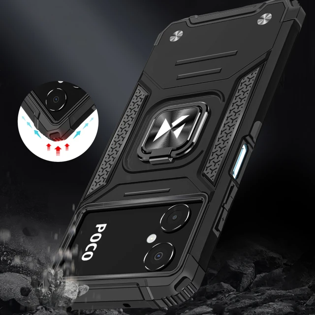 Чохол Wozinsky Ring Armor для Samsung Galaxy A03 Black (9145576265703)