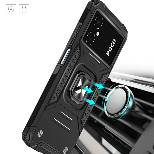 Чохол Wozinsky Ring Armor для Samsung Galaxy A03 Black (9145576265703)