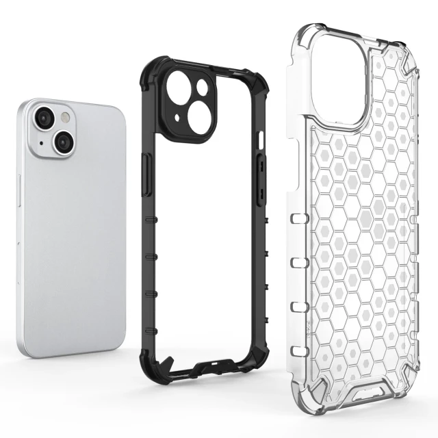 Чохол Hurtel Honeycomb для iPhone 14 Clear (9145576266106)