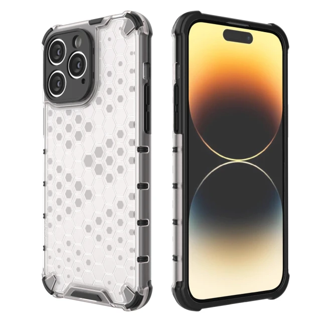Чохол Hurtel Honeycomb для iPhone 14 Pro Blue (9145576266151)