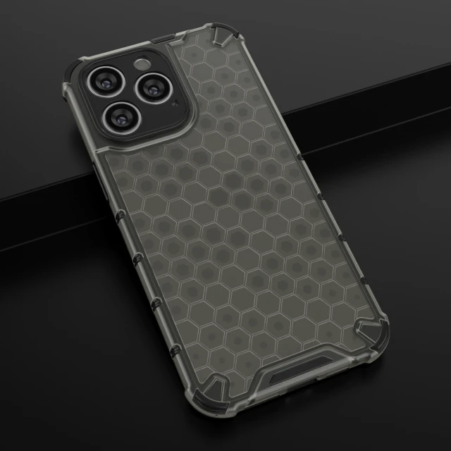 Чохол Hurtel Honeycomb для iPhone 14 Pro Max Black (9145576266175)