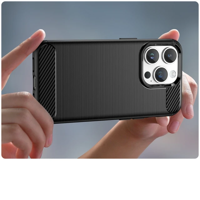 Чохол Hurtel Carbon Case для iPhone 14 Pro Black (9145576267240)