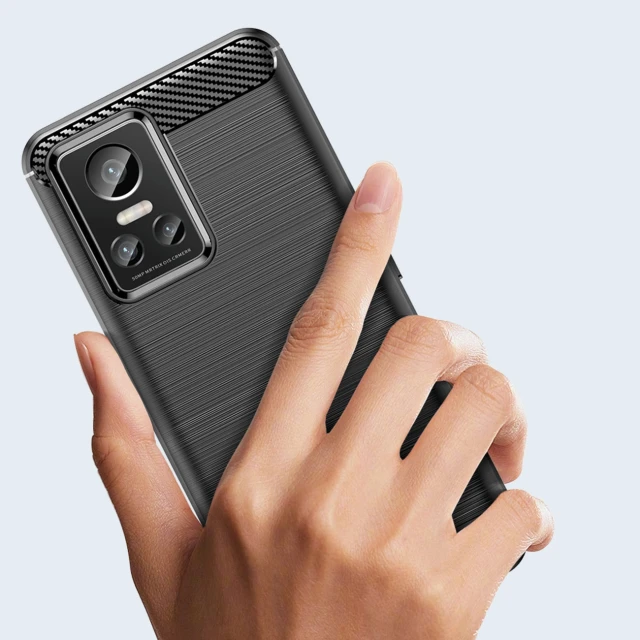 Чохол Hurtel Carbon Case для OPPO Realme GT Neo3 Black (9145576267646)