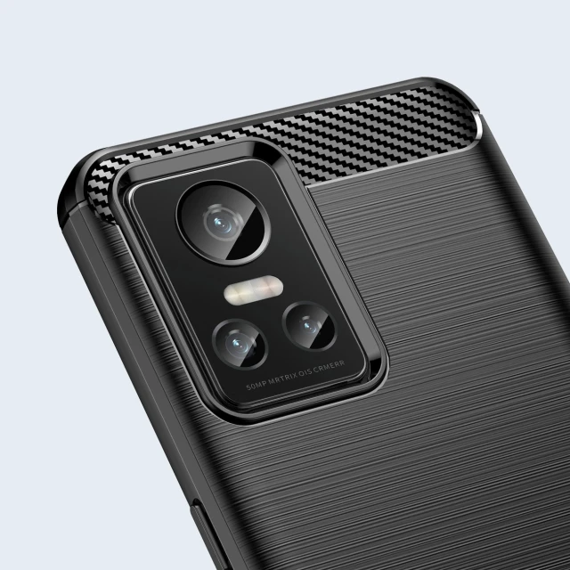 Чохол Hurtel Carbon Case для OPPO Realme GT Neo3 Black (9145576267646)