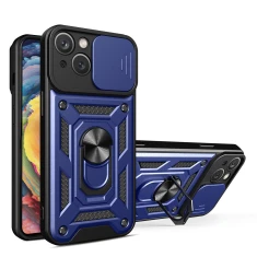 Чохол Hurtel Hybrid Armor Camshield для iPhone 14 Plus Blue (9145576267868)