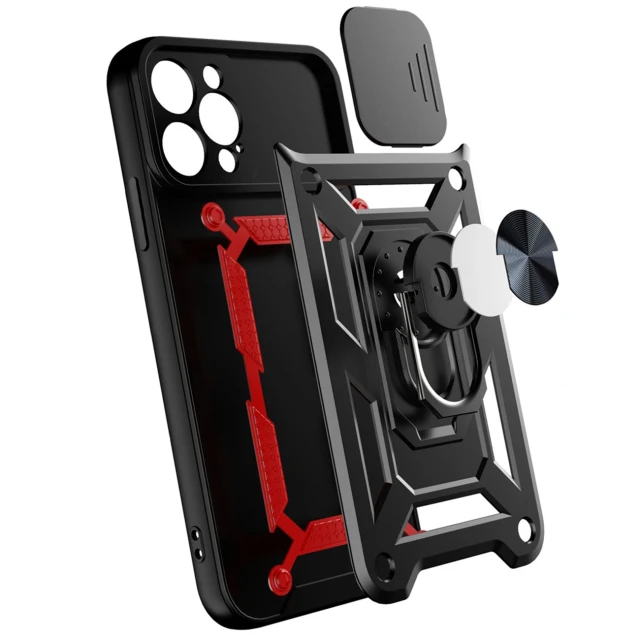 Чохол Hurtel Hybrid Armor Camshield для iPhone 14 Pro Max Blue (9145576267929)