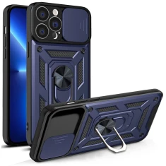 Чохол Hurtel Hybrid Armor Camshield для iPhone 13 Pro Blue (9145576267981)