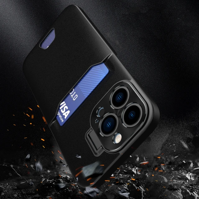 Чохол Hurtel Leather Stand Case для iPhone 14 Black (9145576269664)