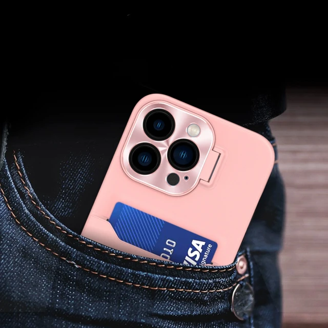 Чохол Hurtel Leather Stand Case для iPhone 14 Pro Pink (9145576269701)